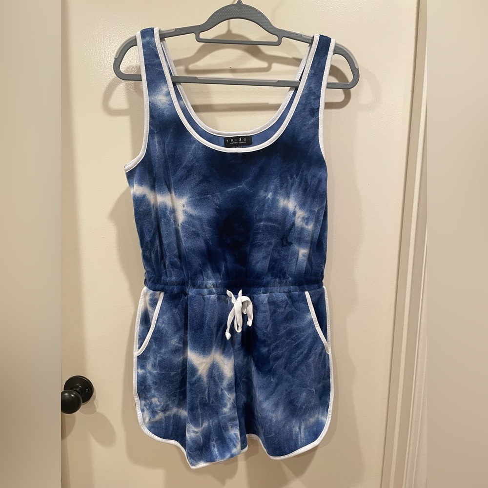 Trixxi Navy Tie-Dye Romper
